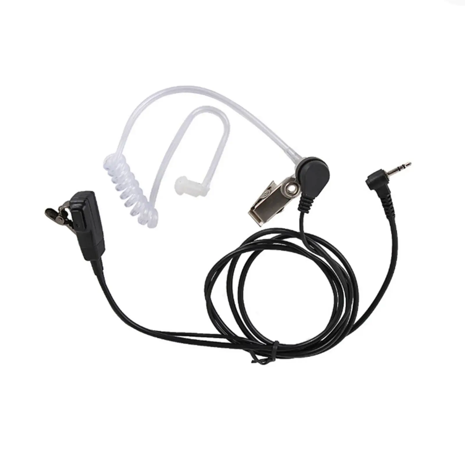 Walkie Talkie 2.5mm Earpiece 1 Pin Covert Acoustic Tube Earpieces Headset with PTT Mic Compatible with Motorola Talkabout MH230R