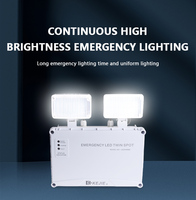 Usine d'éclairage d'urgence à double tête LED Vente en gros Éclairage d'urgence à deux têtes encastré à LED pour le passage Éclairage d'urgence à double tête LED