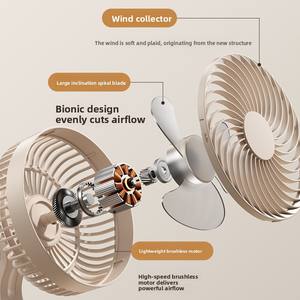 Nuevo Modelo de <span class=keywords><strong>Ventilador</strong></span> de Escritorio Transfronterizo, Mini <span class=keywords><strong>Ventilador</strong></span> Eléctrico USB Recargable, <span class=keywords><strong>Ventilador</strong></span> Oscilante con Clip para Mesa - Product Image 3
