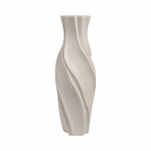 Vaso in ceramica con dettagli scultorei intrecciati per l'arredamento del soggiorno - Product Image 3