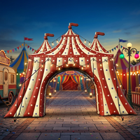Arche d'entrée de cirque portable personnalisable, portail gonflable pour la décoration d'événements