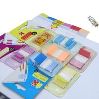 Bloc-notes créatif avec notes adhésives en papier kraft, clip coloré, bloc-notes adhésif pour étudiants avec support en bois