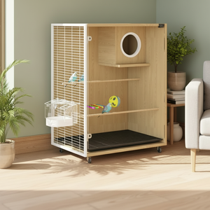 Cage à oiseaux de haute qualité et nichoir en bois pour perroquets, pigeons et canaris, volière idéale pour l'élevage d'oiseaux de compagnie - Product Image 3