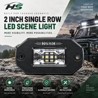 Projecteur de travail LED HSSH 2 pouces 20W ultra-plat à montage encastré, éclairage de scène ultra-large pour ATV, UTV, camion, SUV
