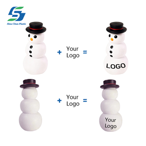 All'ingrosso personalizzato pupazzo di neve palla antistress PU schiuma di natale tema di ansia giocattolo stampato Logo inverno Wonderland regalo promozionale - Product Image 4