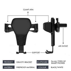 Soporte Universal de gravedad para teléfono móvil de coche, Clip de montaje para ventilación de aire, para Smartphone, iPhone 14 Y <span class=keywords><strong>Samsung</strong></span> - Product Image 3
