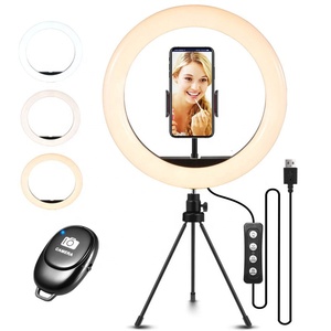 <span class=keywords><strong>Amazon</strong></span> 10 "iluminación fotográfica anillo de luz autofoto con soporte del trípode para el Stream en vivo/<span class=keywords><strong>MAQUILLAJE</strong></span> - Product Image 1
