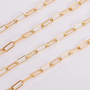 Nouvelle chaîne à maillons rectangulaires en acier inoxydable plaqué or 18 carats, largeur 6,5 mm, sans ternissement, pour bijoux, colliers, bracelets et accessoires - Product Image 6