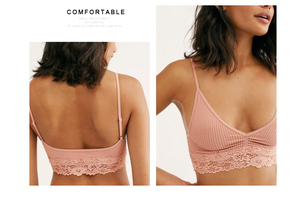 Women Cotton Thread Cop Top Sexy Pink Seamless Bralette Wireless <strong>Bralet</strong> Female Lace Bra for Ladies - Product Image 5