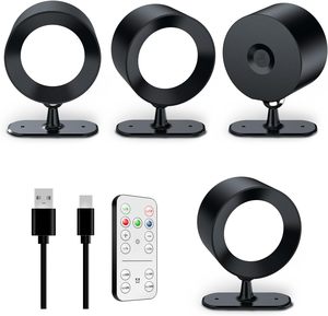 Lampes murales rechargeables RGBW à double face, à intensité variable, magnétiques, 360° °   Projecteur sans fil rotatif avec télécommande pour la lecture - Product Image 1