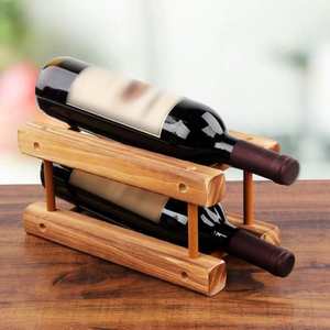 Étagère de stockage de bouteilles de vin empilable et durable en bois casier à vin - Product Image 3