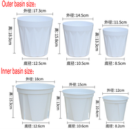 Vente en gros de pots à fleurs pour orchidées transparents, écologiques, durables, avec trou de drainage, paniers en plastique transparent pour le jardin