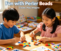 Kit de Matériel DIY Bean Spelling : Ensemble Complet d'Outils, Planche Fusion Bean, Boîte Bean, Personnalisation Plastique Unisexe