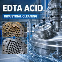 EDTA Acide Éthylène Diamine Tétracétique 99% Agent Chélatant Réactif de Traitement des Métaux Qualité Solide pour Cosmétiques et Détergents