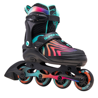 Patins à roues alignées professionnels 4 roues en polyuréthane durables clignotantes pour chaussures à roulettes de parcs de rues de la ville