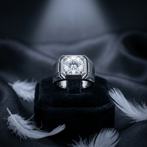Bague de mariage vintage unisexe Topcarat en moissanite ronde de 3 carats, plaquée argent 925, multi-occasions - Product Image 6
