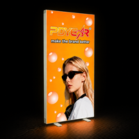 Promotion : Boîte lumineuse pliable et rétractable à montage facile, support d'affichage publicitaire LED SEG rétractable, outil de marketing visuel pour entreprises