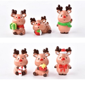 DIY Bonsai mikro peyzaj peri bahçe dekorasyon noel Elk karton hayvan 3D minyatür - Product Image 5