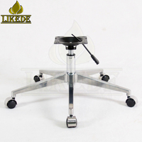 Base de chaise pivotante 5 étoiles en aluminium robuste, base de chaise en métal stable pour le bureau, les jeux et les meubles commerciaux