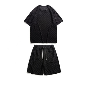 Kaus dan celana pendek pria, kualitas tinggi gaya Korea mewah ukuran besar 5XL-<span class=keywords><strong>M</strong></span> musim panas modis - Product Image 6