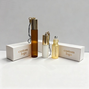 Contenitore Vuoto Rotondo Personalizzato per Cosmetici, Colore Bianco Verde, con Portachiavi e Applicatore a Rullo - Product Image 4