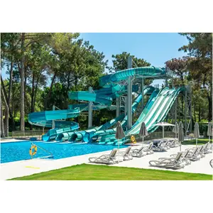 水最佳方式纤维玻璃泳池滑梯套装儿童户外防溅垫游戏冲浪公园水上设备