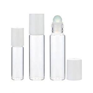 5ml 10ml in Stock Oil Roller Glass <b>Bottles</b> for Essential Oils with Plastic White Cap - Product Image 5