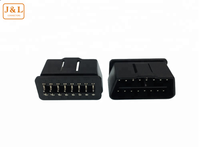 Conector OBD de 16 pines personalizado, 12V, 24V, J1962, enchufe de 90 grados, pines de ángulo recto, herramienta de diagnóstico de la OBD-II, adaptador de conector PCB macho OBD2