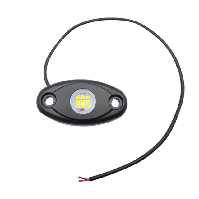 Hot Selling 12V Pure Color Led Rock Lights 9 LED Ip67 Waterproof Car Accessories Underbody for Off Road Trucks ATV UTV Boats