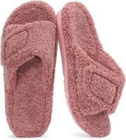 Chaussons d'intérieur pour femme, style coréen, à bout ouvert, respirants, légers, en suède, avec doublure en polaire Teddy, adhésion à froid, avec support de voûte plantaire en plastique