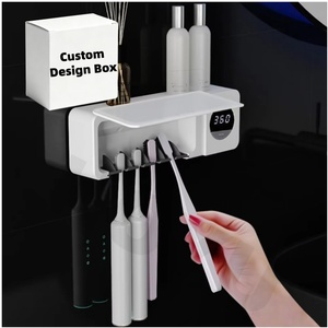 Stérilisateur de brosse à dents UV rechargeable par USB Fonction de minuterie murale Porte-brosse à dents UV Couleur blanche 1200mAh - Product Image 5