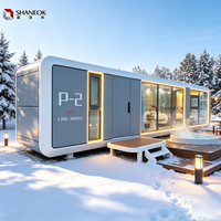 Maison Capsule Spatiale de Luxe Moderne, Cabine Apple, Mur en Verre Panoramique, Mini-Maison Préfabriquée, Bureau Modulaire de Jardin, Pod de Villa. CE