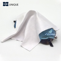 Pochette en tissu blanc de luxe à faible MOQ, boîte d'emballage pour lunettes, étui à lunettes de soleil, logo personnalisé