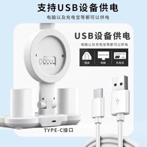 Lampe de bureau ventilateur rechargeable USB 2000 mAh, double tête, lumière d'ambiance pour dortoir étudiant, protection oculaire, lampe de lecture LED - Product Image 5