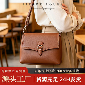 Pierre Loues Women's Shoulder <b>Bag</b> <b>Small</b> Square Anti Theft Flap Design For Everyday Use - Product Image 4