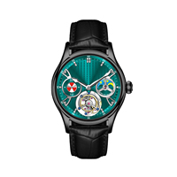 Montres multifonctionnelles pour hommes avec double fuseau horaire/phases lunaires, tourbillon volant, lumineuses et étanches, nouveau design, fabrication OEM/ODM