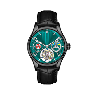 Orologi Multifunzione da Uomo con Doppio Fuso Orario/Fase Lunare, Tourbillon Volante, Luminosi e Impermeabili, Nuovo Design OEM/ODM - Product Image 5