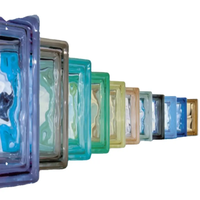 Meilleur prix – Brique/bloc de verre creux dépoli transparent 190x190x80mm – Couleurs bleu, vert, rouge, rose pour extérieur, salon, salle de bain