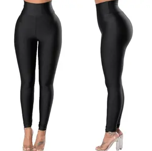 2020 pantaloni Skinny neri a vita alta all'ingrosso della fabbrica pantaloni Casual elasticizzati da donna Leggings Yoga senza cuciture