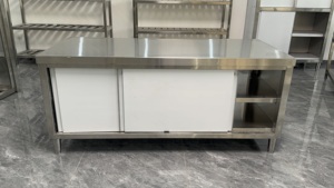 <span class=keywords><strong>Table</strong></span> de préparation en acier inoxydable 36 x 48 avec dosseret, hauteur réglable, <span class=keywords><strong>table</strong></span> de travail pour cuisine commerciale - Product Image 5