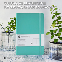 Bloc-notes en cuir écologique A5 personnalisé AI-MICH, impression sérigraphique, gravure laser, promotionnel, doux, vente en gros