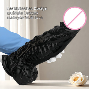 Europese Amerikaanse speciaal gevormde grote dikke realistische fallus dildo - 100% waterdicht, milieuvriendelijk, zacht & draagbaar seksspeeltje voor volwassenen - Product Image 2