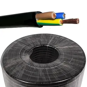 4mm 3 Core Black Round Flex 4.0mm Copper Core YY 32 Amp Mains PVC Power Cable 3x4mm