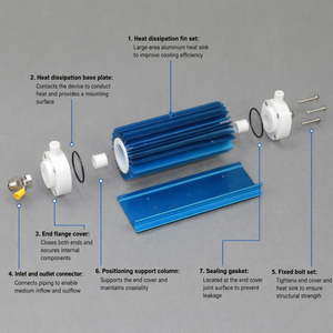 KW-L25GC Tubo al Quarzo per Ozono 250W Raffreddamento Interno ad Acqua + Esterno ad Aria Generatore di Ozono a Onda Sinusoidale 1-8KV 25G/H Multitensione 1 Anno di Garanzia - Product Image 2