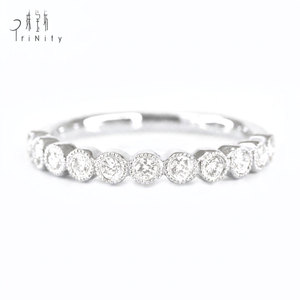 ผู้ผลิตขายส่งยอดนิยม ส่งออกแหวนทองคำแท้ 18K ประดับเพชรแท้ธรรมชาติ แหวนแบบซ้อนได้หลากสี ทำด้วยมือ - Product Image 3