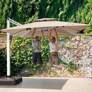 Parasol Commercial d'Extérieur Grande Taille, Ombrelle Manuelle Étanche en Polyester pour Vente Ambulante et Jardin - Product Image 2
