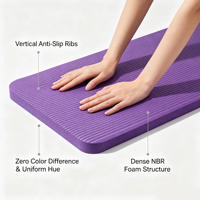 Tapis de sol rectangulaire NBR sur mesure pour salle de sport, protection robuste et coussin de rebond doux pour entraînement commercial en studio