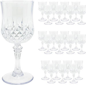 ホットセール 透明 8オンス ウイスキー用グラス PSプラスチック製 シャンパングラス フルート 高品質 結婚式 パーティー ワイングラス - Product Image 5