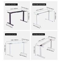 Bureau réglable en hauteur manuel-électrique, à moteur simple/double, structure métallique, design moderne et minimaliste, bureau mobile pour le travail et l'étude