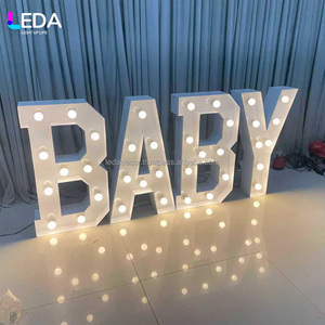 Letreros LED de Números Gigantes Metálicos Modernos en Oferta, Soporte de Escenario para Decoración de Bodas y Eventos - Product Image 3
